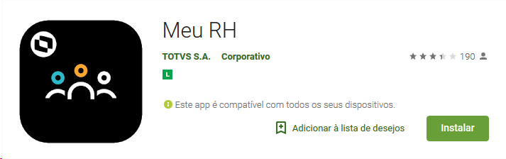 App Meu RH na loja